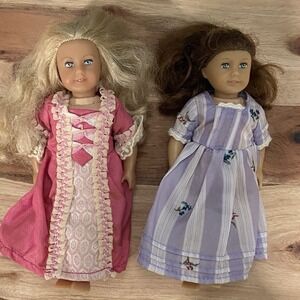 Mini American Girl historical Elizabeth & Felicity dolls 6"